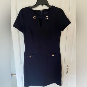 Navy pencil dress